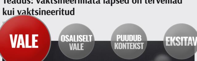 FAKTIKONTROLL | Kas vaktsineerimata lapsed on tervemad kui vaktsineeritud? Ei, vastav uuring on ekslik