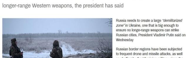 Putin’s Remarks About A “Demilitarized Zone” Suggest Flexibility In Any Potential Peace Talks