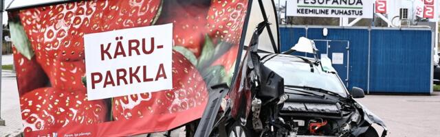 FOTOD | Haabersti Rimi parklas toimus avarii, üks inimene sai viga