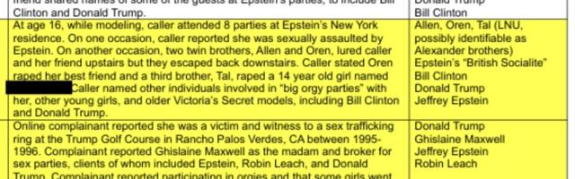 Trumpi kohta karmid kaebused Epsteini toimikutes