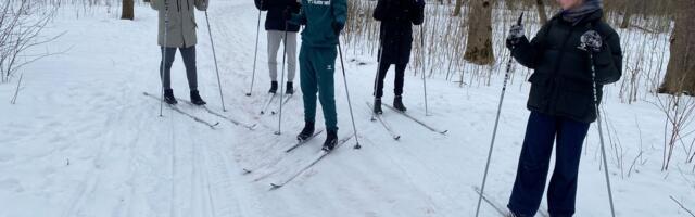Traktor liivatas Jõhvi pargis suusaradu