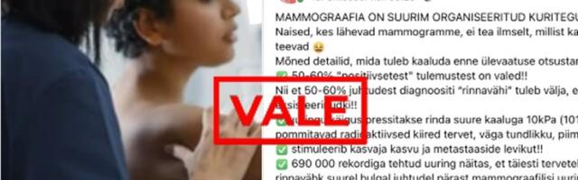 FAKTIKONTROLL | Sotsiaalmeedias levivad ohtlikud valed mammograafia kohta