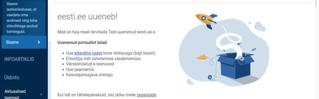 Riigiportaal eesti.ee on nüüd üle kolinud uude keskkonda