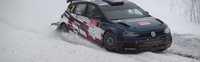 Otepääl üle katuse käinud Venemaa rallimees testis Lapimaal Fordi WRC autot