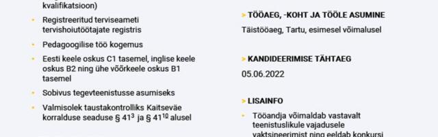 Kaitseväe Akadeemia otsib arst-lektorit