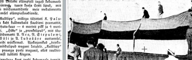 Berliini olümpial eestlaste võitude puhul lehvinud hiigellipud võivad alles olla