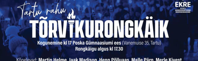 Tartu rahu aastapäeval toimub traditsiooniline tõrvikurongkäik
