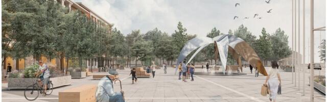 Arhitektuurikonkursi võidutöö muudaks Narva Peetri platsi autode parklast puhkealaks