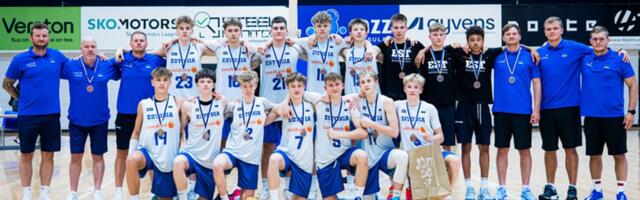 Eesti U16 korvpallipoisid kütsid Balti matšil Ukrainale sauna 