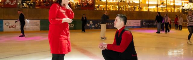 Astri Arena Valentinipäeva jäädisko kulmineerus romantilise abieluettepanekuga