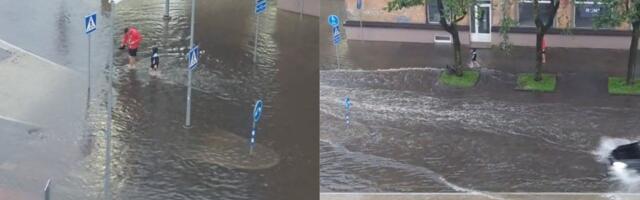 VIDEO | „Narva Veneetsia“. Tugev vihmasadu tekitas piirilinna tänavatel üleujutusi