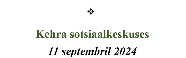 Mälutreening Kehra sotsiaalkeskuses 11 septembril kell 11.30