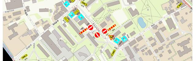 Ajutine liikluskorralduse muudatus Valgas Puiestee tänavas