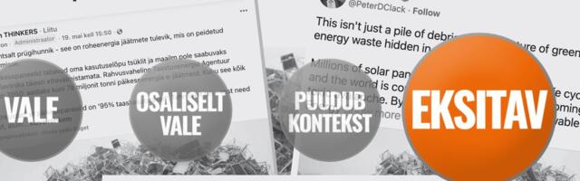 FAKTIKONTROLL | Kas taastuvenergia on tekitamas katastroofilist jäätmeprobleemi? EKRE liialdab silmnähtavalt