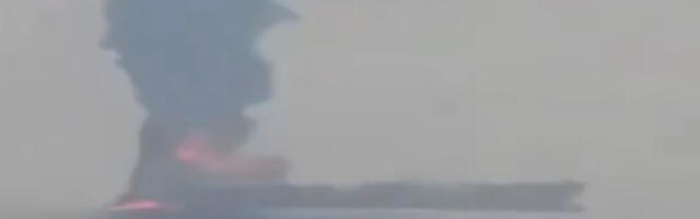 VIDEO: Hormuzi väinas sai tabamuse naftatanker ja süttis põlema