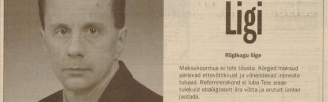 MEENUTUS ⟩ Jürgen Ligi aastal 1999: Reformierakond on maksutõusude ja automaksu vastu