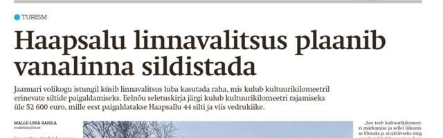 Lääne Elu paberleht teisipäeval, 21. jaanuaril