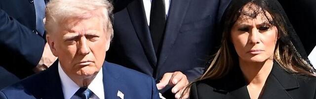 FOTOD | Melania Trump võtab 55. sünnipäeva vastu paavsti matustel abikaasat toetades