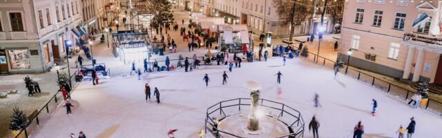 Aastavahetus Tartus raekoja platsil