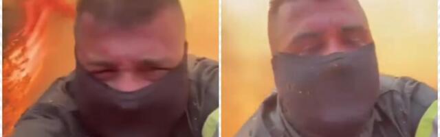 STRAVIČAN SNIMAK VATROGASCA IZ CRNE GORE! Prolazi kroz plameni pakao u šumi, oko njega VATRENI ZID koji guta sve pred sobom (FOTO, VIDEO)