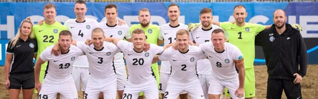 Eesti rannajalgpallurid alistasid ülikindlalt Läti ja kindlustasid koha A-divisjonis