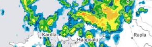 ILMATEADE | Suur ja tugev sajuala katab pealinna ja Lääne-Eestit