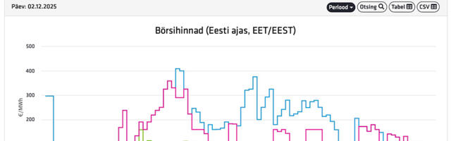 Homme on elekter taas väga kallis
