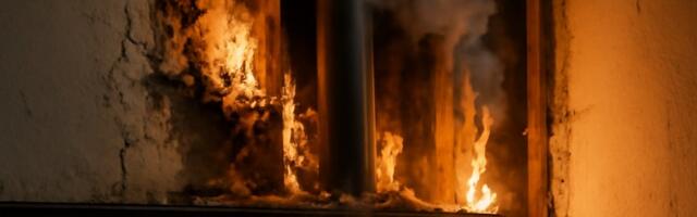 Raasiku vallas: Kamin süütas maja seina