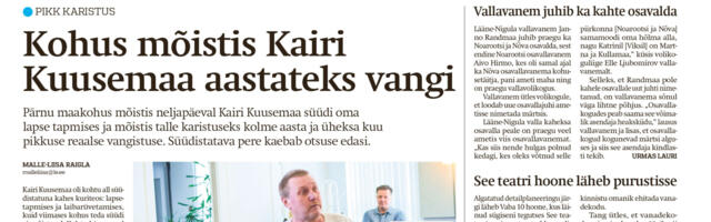 Lääne Elu paberleht laupäeval, 22. veebruaril