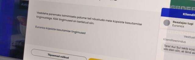 Eurooplased kulutavad veebiküpsiste teadetele klikates 575 miljonit tundi aastas