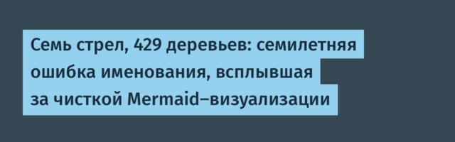 Семь стрел, 429 деревьев: семилетняя ошибка именования, всплывшая за чисткой Mermaid-визуализации