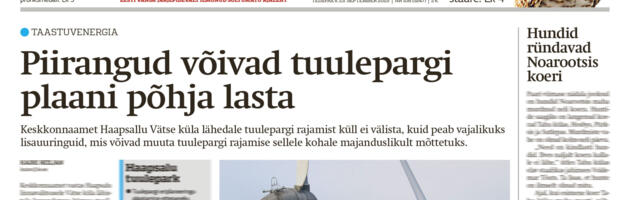 Lääne Elu paberleht teisipäeval, 23. septembril