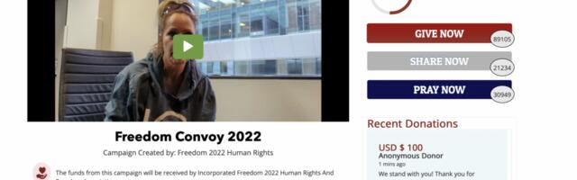 Kristlaste rahakogumisplatvorm asus Kanada meeleavaldajate jaoks raha koguma