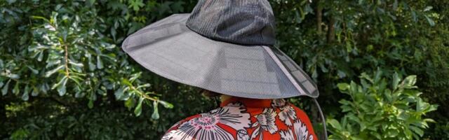 The EcoFlow Power Hat lets you wear a solar panel on your head to recharge your phone