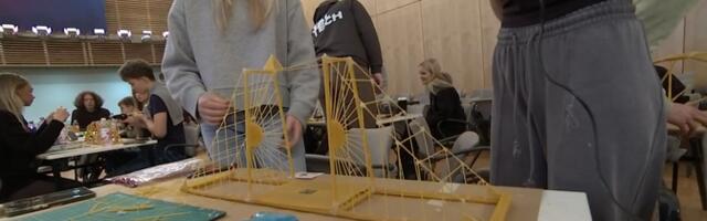 В TalTech соревновались в строительстве мостов из макарон