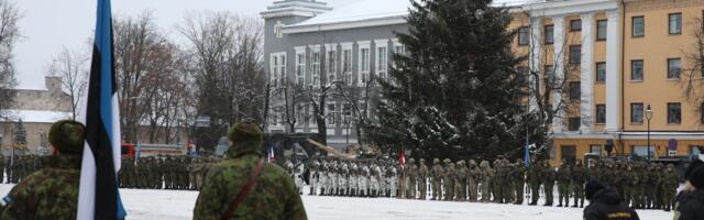 FOTOD | 1. jalaväebrigaad tähistas Narvas relvarahu aastapäeva