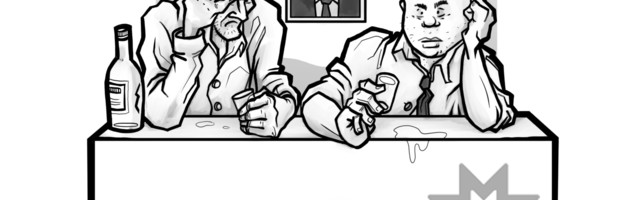 Karikatuur. “Ja nii nad tapsidki Isamaa.”