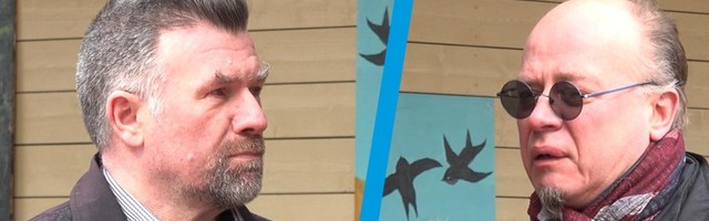 Pärnu linnavolikogu 15. aprilli istungist Andres Sooniste ja Mati Sutt