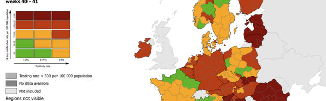 Koroona ülevaade Euroopas 41. nädal 2021: Ida-Euroopa värvub üha punasemaks, sealhulgas Soome
