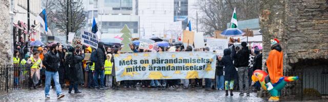 Sajad inimesed avaldasid Tallinnas meelt metsade kaitseks