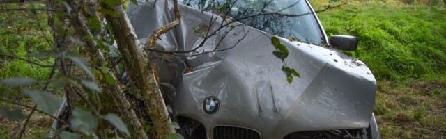 Viljandi vallas rammis BMW puud, sündmuspaigalt põgenes vigastatud mees