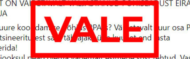 FAKTIKONTROLL | Paanika külvamine ühismeedias. Vaktsineerimata politseinikud ei jää tööst ilma