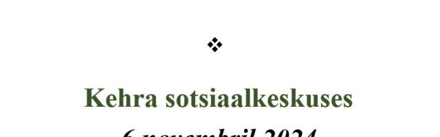 Mälutreening Kehra sotsiaalkeskuses 6 novembril kell 11.30