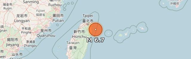 Taiwanis oli võimas maavärin, antud on tsunami hoiatus