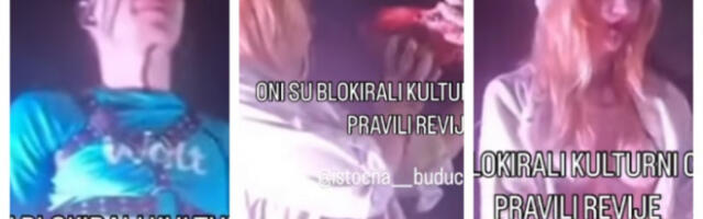 POGLEDAJTE JEZIV SNIMAK KOJI JE NASTAO TOKOM BLOKIRANOG SKC! Blokaderi u sado-mazo kostimima, životinjske glave i jeziva "modna" parada! (VIDEO)