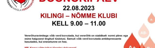 Kilingi-Nõmmes tuleb doonoripäev