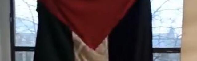 VIDEO | EKA õpperuumides on näha rippumas Palestiina lippu, seinad on kaetud kleepsude ja loosungitega