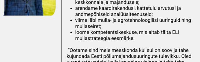 METK otsib põllumajandusuuringute osakonna juhatajat