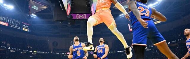 Cleveland alistas Knicksi ja kerkis nendega samale pulgale