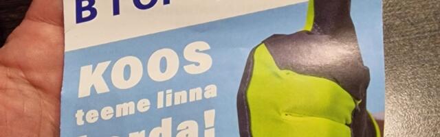 FOTO | Erakond KOOS jagab valijatele flaierit, mis on keeleseadusega vastuolus